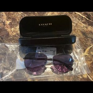 Authentic Coach Gunmetal Violent Gradient Sunglasses